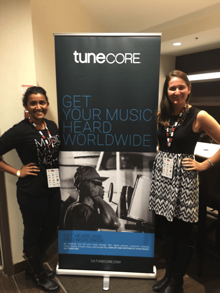 TuneCore's Meghna Rajaram and Brittany Holloway at Indie Week 2016