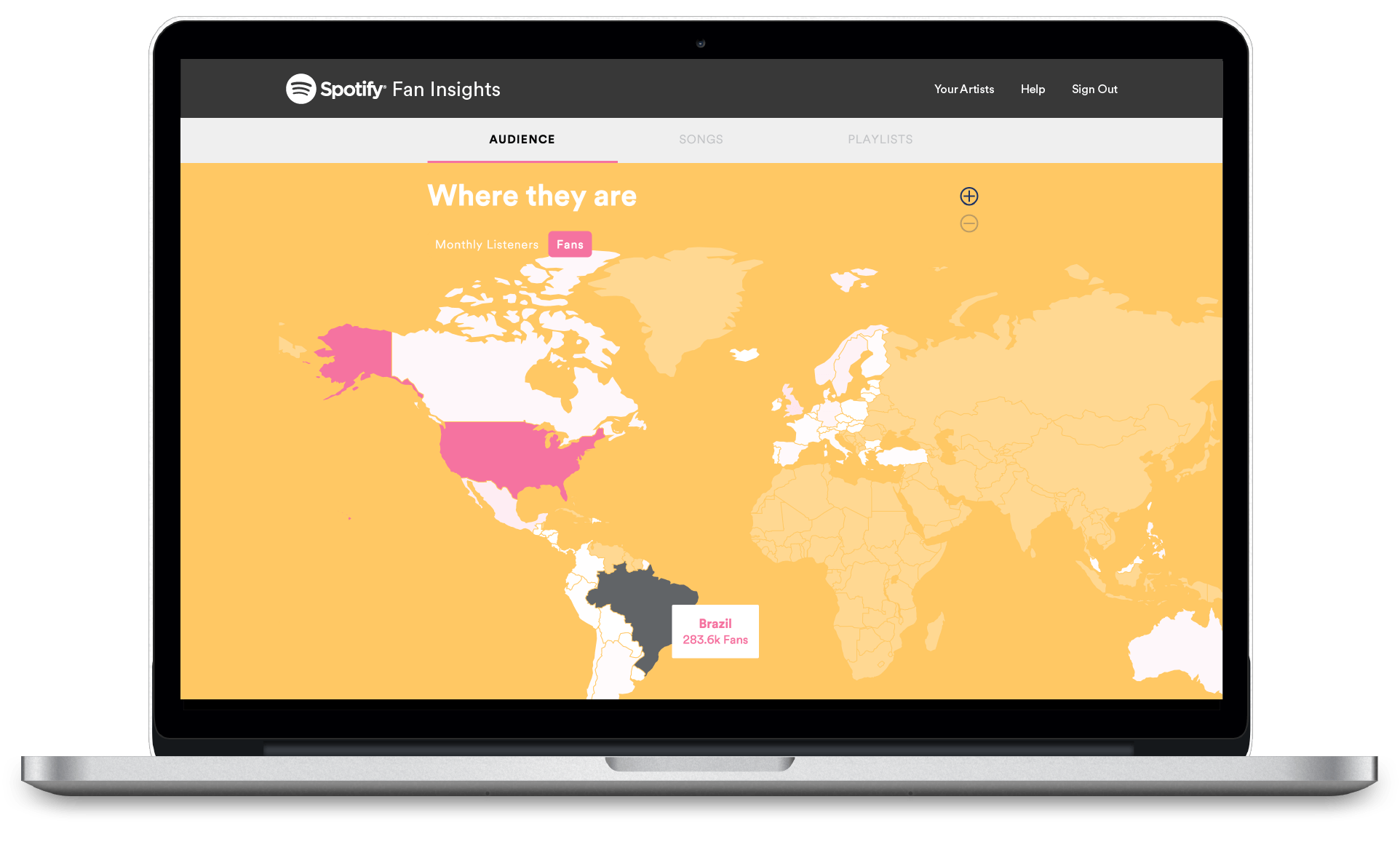 Where They Are - Spotify Fan Insights